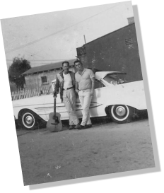 Rickey and Don Anspach - Raffles Bar - Wilmington CA 1963